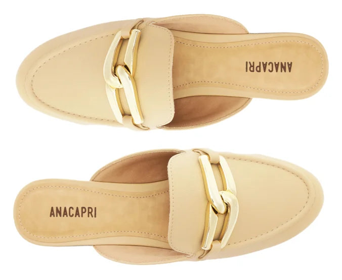 Mule Anacapri Bridão Entrelaçado Bege